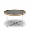 CH417 Tray brickbord rostfritt stål Rökoljad ek