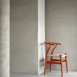 CH24 Y-stol Soft Crawford Wegner Terracotta-naturflätad