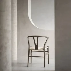 CH24 Y-stol Soft Crawford Wegner Slate-naturflätad
