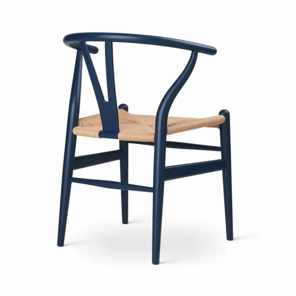 CH24 Y-stol Soft naturflätad sits Blue S8010-R90B