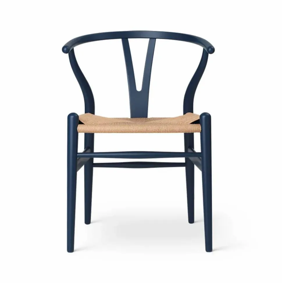 CH24 Y-stol Soft naturflätad sits Blue S8010-R90B