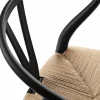 CH24 Y-stol Soft naturflätad sits Black S9000-N