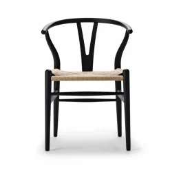 CH24 Y-stol Soft naturflätad sits Black S9000-N