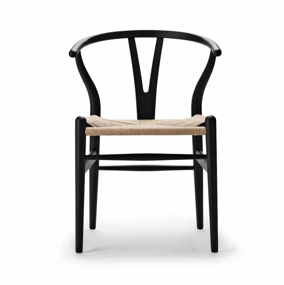 CH24 Y-stol Soft naturflätad sits Black S9000-N