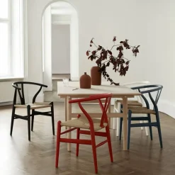CH24 Y-stol Soft naturflätad sits Black S9000-N