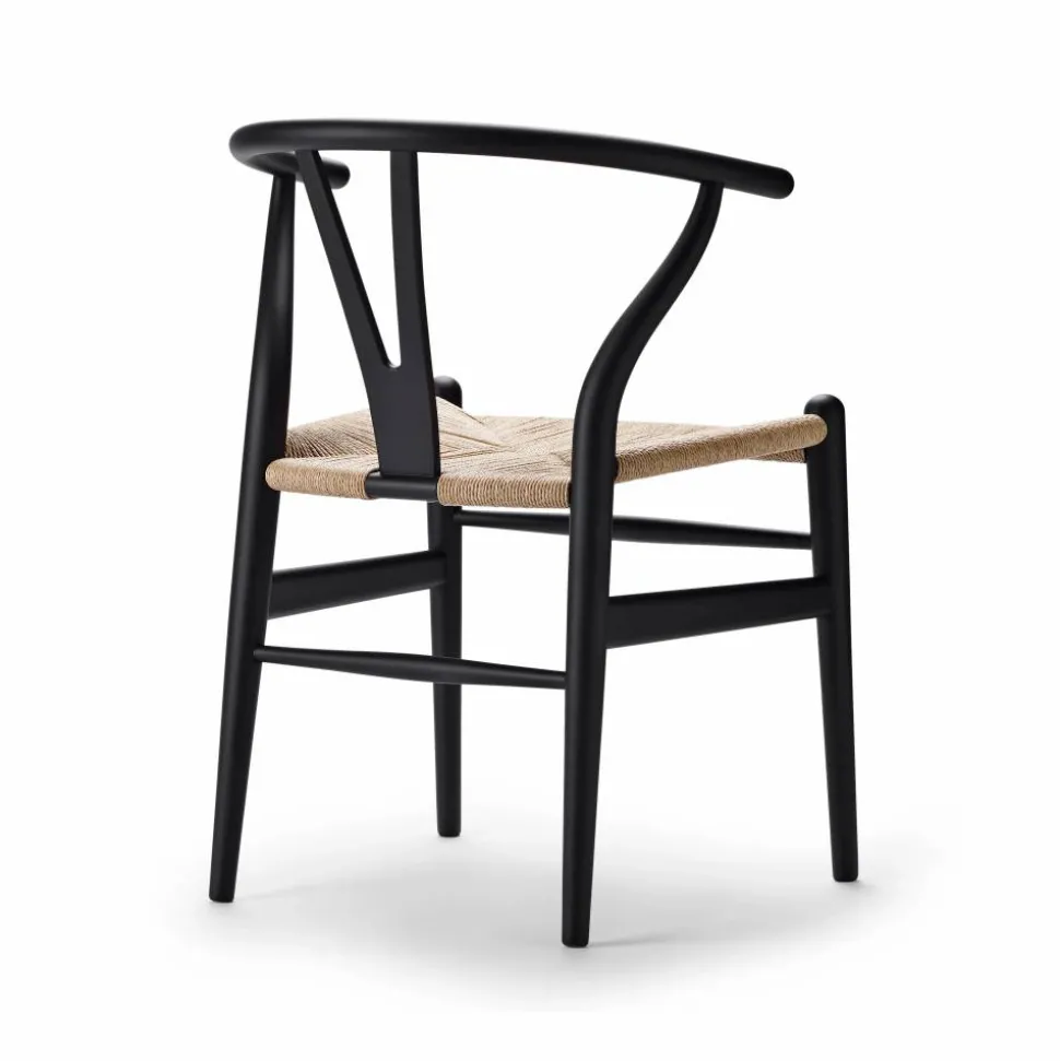 CH24 Y-stol Soft naturflätad sits Black S9000-N