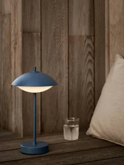 Clam portabel bordslampa 31 cm Dusk blue