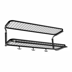 Classic 650 hatthylla svart/krom 2 plan 80 cm
