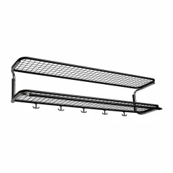 Classic 650 hatthylla svart/krom 2 plan 120 cm