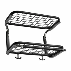 Classic 650 hatthylla svart/krom 2 plan 40 cm