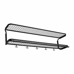 Classic 650 hatthylla svart/svart 2 plan 110 cm
