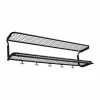 Classic 650 hatthylla Svart/svart 2 plan 120 cm