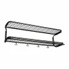 Classic 650 hatthylla svart/svart 2 plan 100 cm