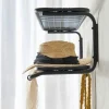 Classic 650 hatthylla svart/svart 2 plan 90 cm