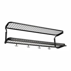 Classic 650 hatthylla svart/svart 2 plan 90 cm