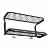 Classic 650 hatthylla svart/svart 2 plan 60 cm