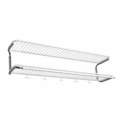 Classic 650 hatthylla vit/krom 2 plan 120 cm
