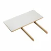 C35L iläggsskiva 82x37 cm Light grey linoleum-oak nature waterbased laquer