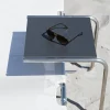 Club sidobord vit aluminiumstativ