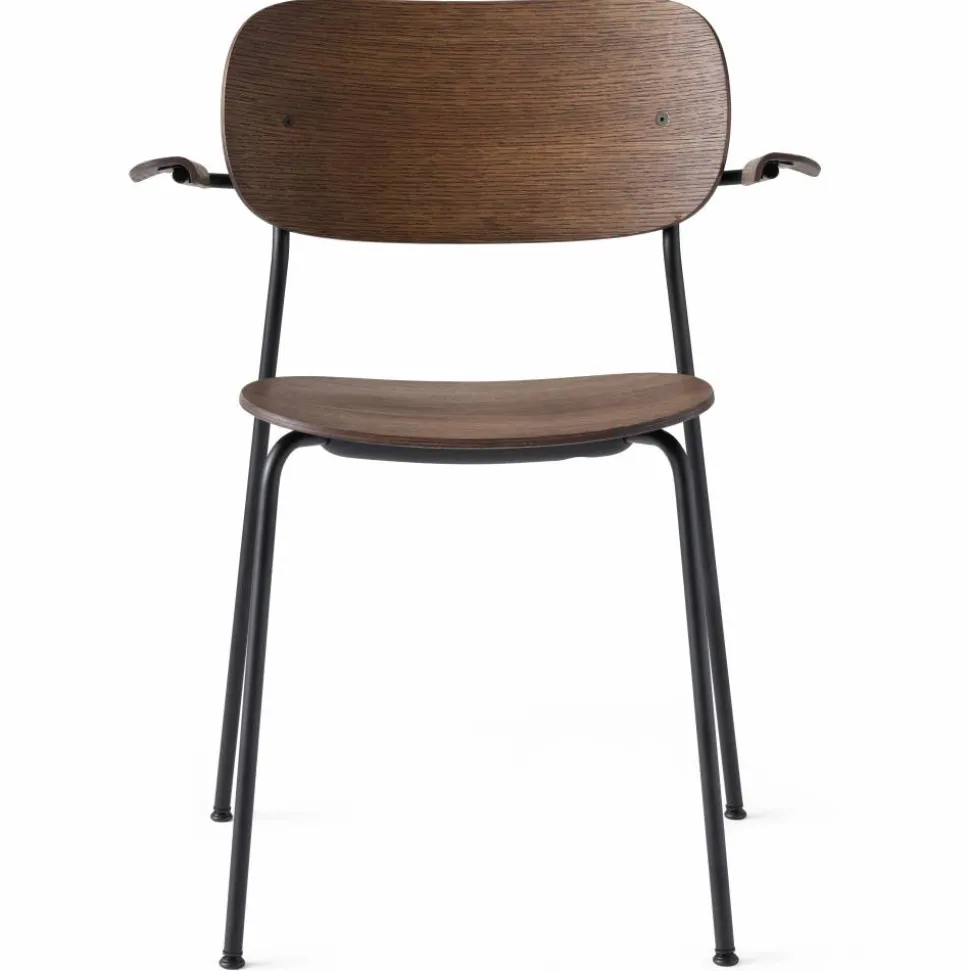 Co Chair matstol med armstöd Mörkbetsad ek