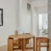 Collector matbord Ø120x74 cm Varm lackerad ek
