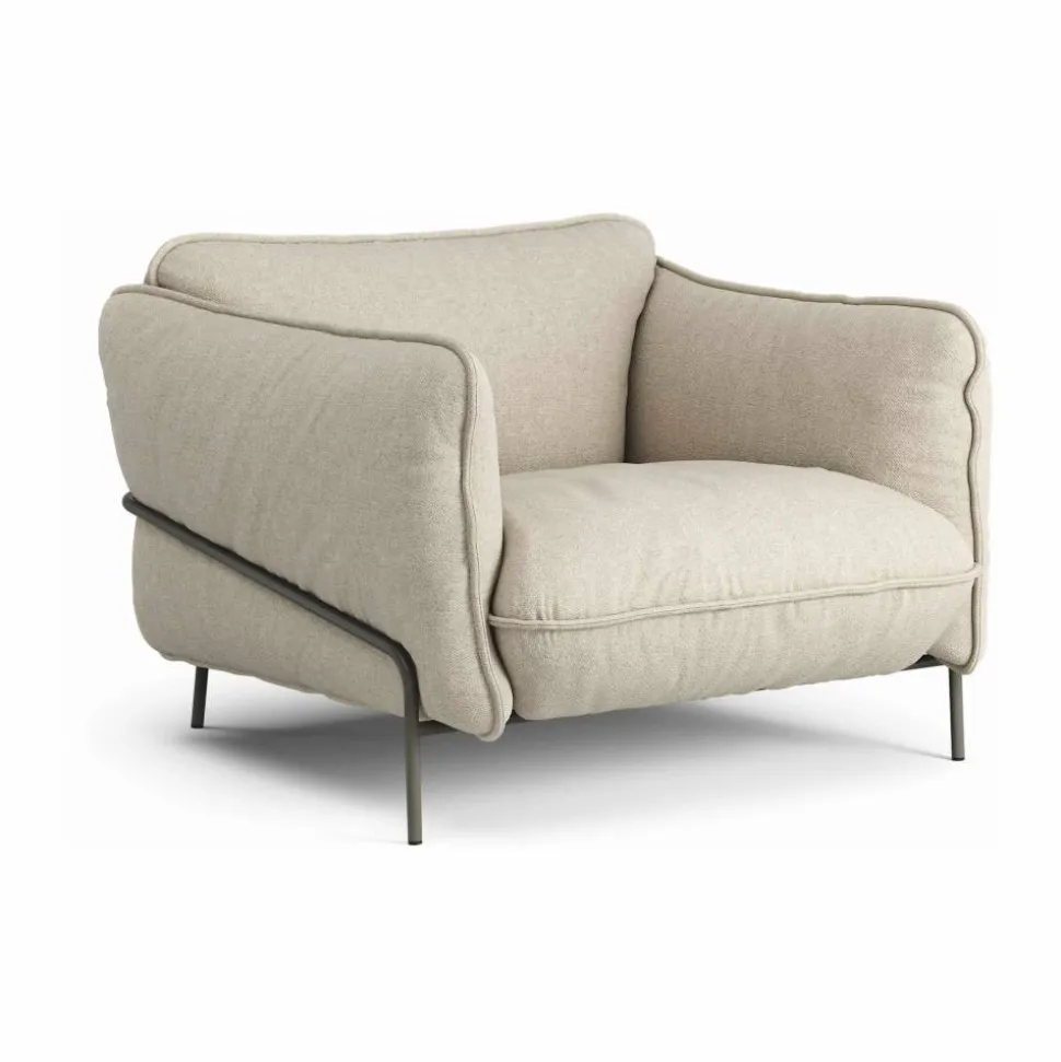 Continental fåtölj Sealife Dark beige/white-orkangrå