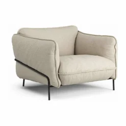 Continental fåtölj Sealife Dark beige/white-svartlackerat stål