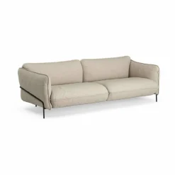 Continental soffa Sealife Dark beige/white-svartlackerat stål