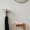 Corbel hylla marmor carrara mörkbetsad ek