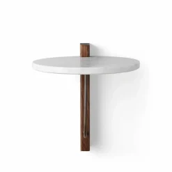 Corbel hylla marmor carrara mörkbetsad ek