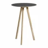 CPH20 2.0 barbord Ø70 cm Black linoleum-lacquered oak