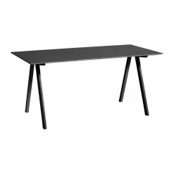 CPH10 2.0 skrivbord 80x160 cm Black laminate-oak veneer