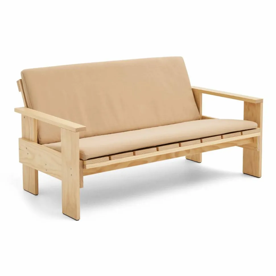 Crate Lounge soffa lackad furu Klar