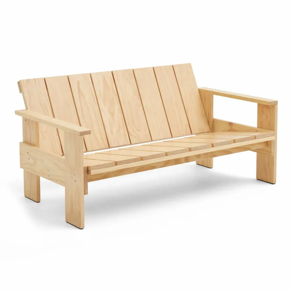 Crate Lounge soffa lackad furu Klar
