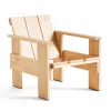 Crate loungestol lackad furu Natural
