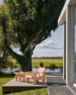 Crate loungestol lackad furu Natural