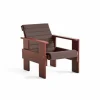 Crate loungestol lackad furu Iron red