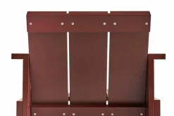 Crate loungestol lackad furu Iron red