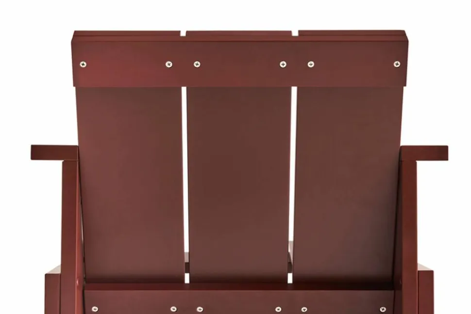 Crate loungestol lackad furu Iron red