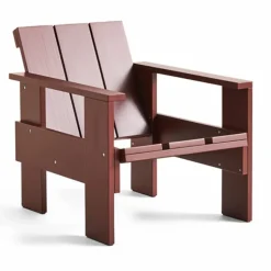 Crate loungestol lackad furu Iron red