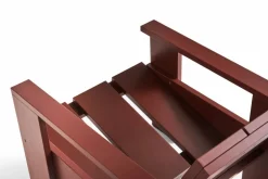 Crate loungestol lackad furu Iron red