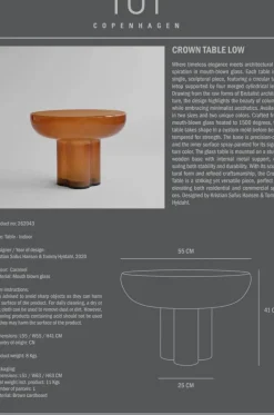 Crown sidobord low Ø65 cm Caramel