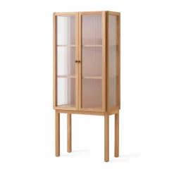 Curiosity skåp med glasdörr 168 cm Oak