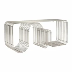 Curva sittbänk 100 cm Silver