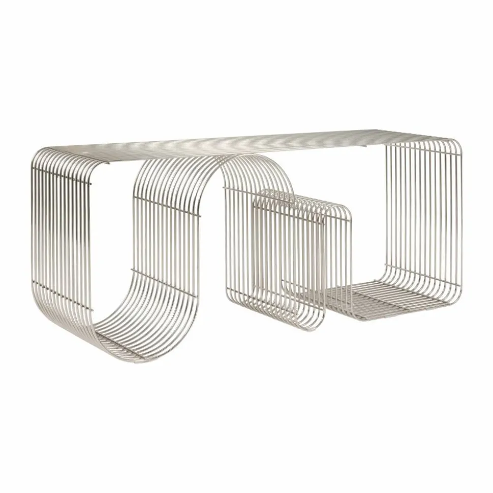 Curva sittbänk 100 cm Silver