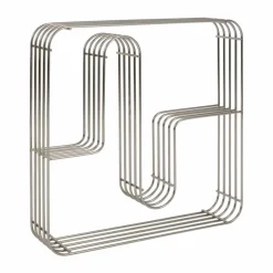 Curva vägghylla kvadratisk Silver