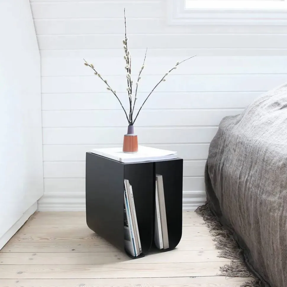 Curved sidobord beige