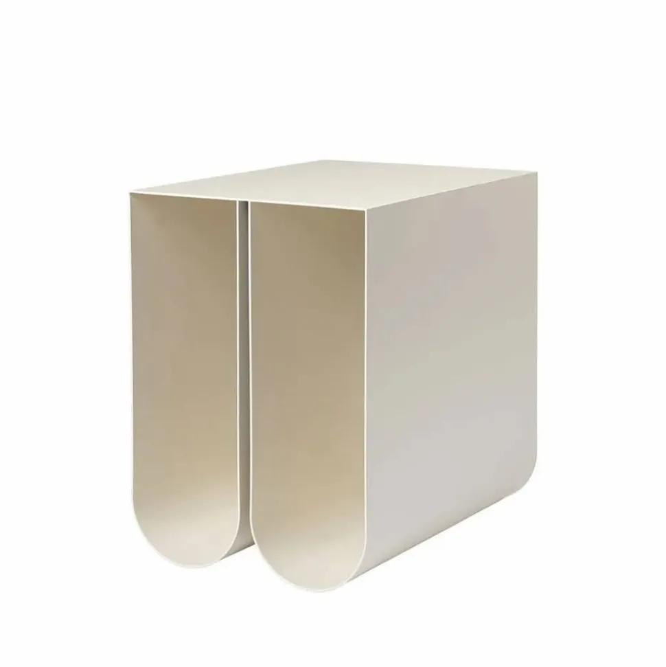 Curved sidobord beige