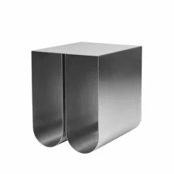 Curved sidobord Stainless steel
