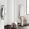 Curved sittpuff Läder black
